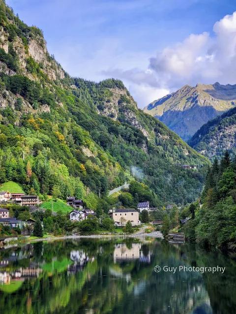 Village on the lake